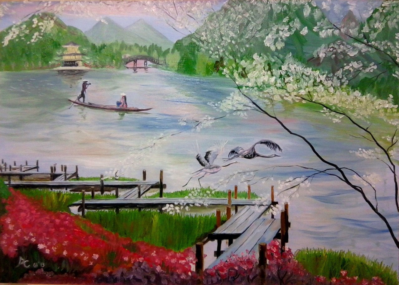 Река Янцзы китайский рисунок