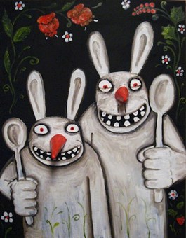 Обложка произведения Бар "Цыц, жадный кролик!"