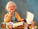 Обложка произведения "Бух" по скайпу. Или пенсионерки развлекаются.
