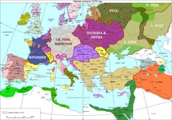 Карта Европы в 1478 году