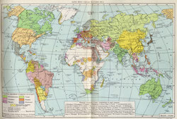 Карта мира в начале...