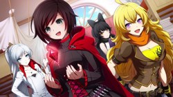 Команда RWBY. Слева на...
