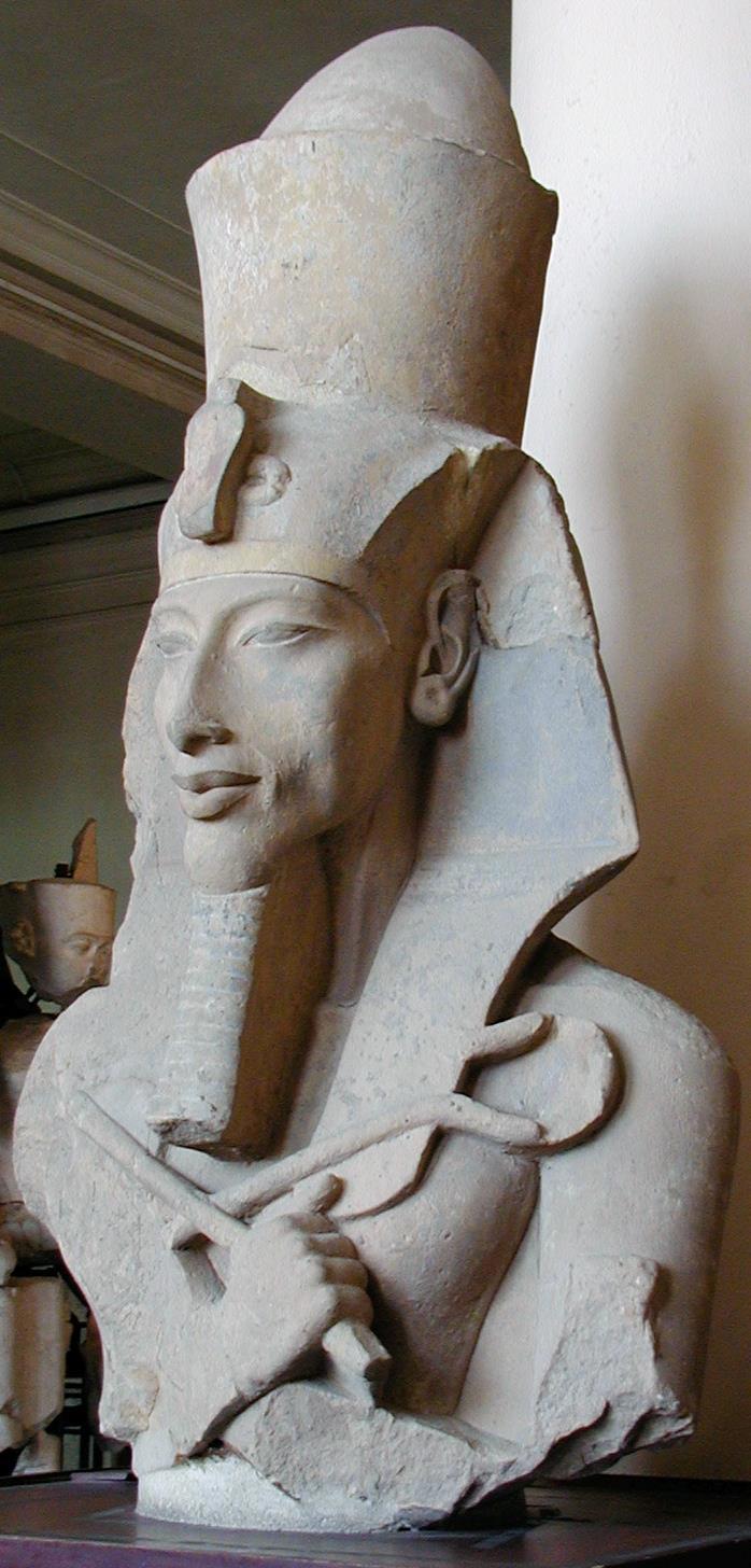 Эхнатон. Одно из немногих уцелевших изображений.