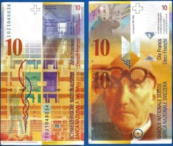 10 швейцарских франков...