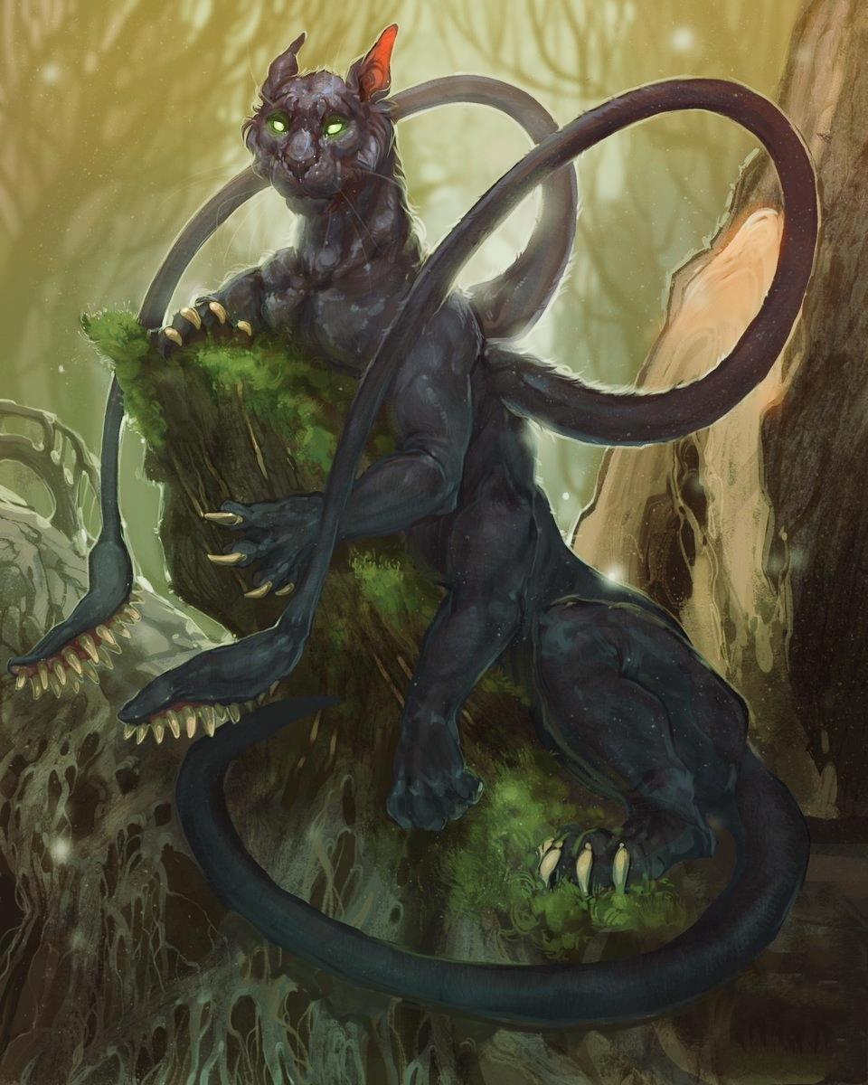 Ускользающий зверь днд. Ускользающий зверь (Displacer Beast). Дисплейсер Бист. Displacer Beast арт.