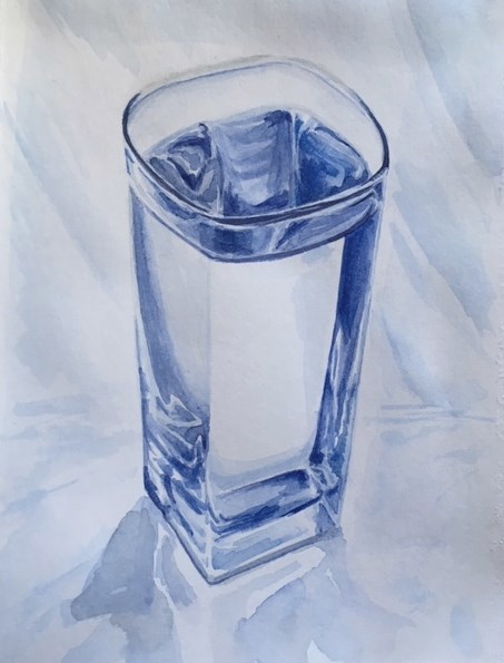 раскраска Два с подогревом детей питьевой освежающим стаканом воды