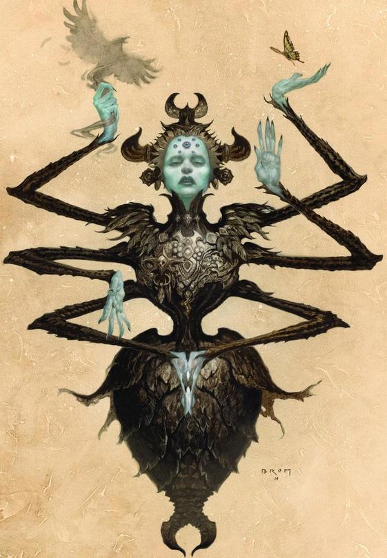 Рисунки Брома очень напоминают мне персонажей фильмов Гильермо Дель Торо. От них так же веет какой-то древней силой