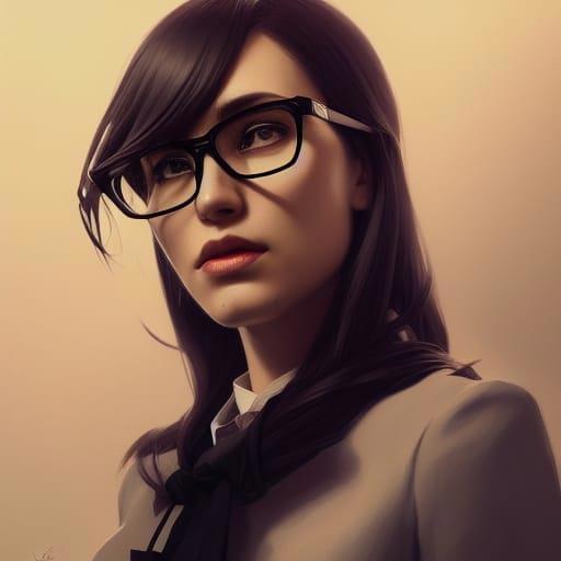 Girl face with Glasses. Hot women wearing Eyes Glasses artwork.