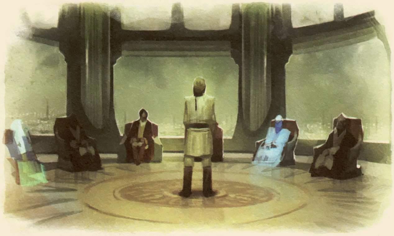 Jedi council. Star Wars храм джедаев. Star Wars совет джедаев.