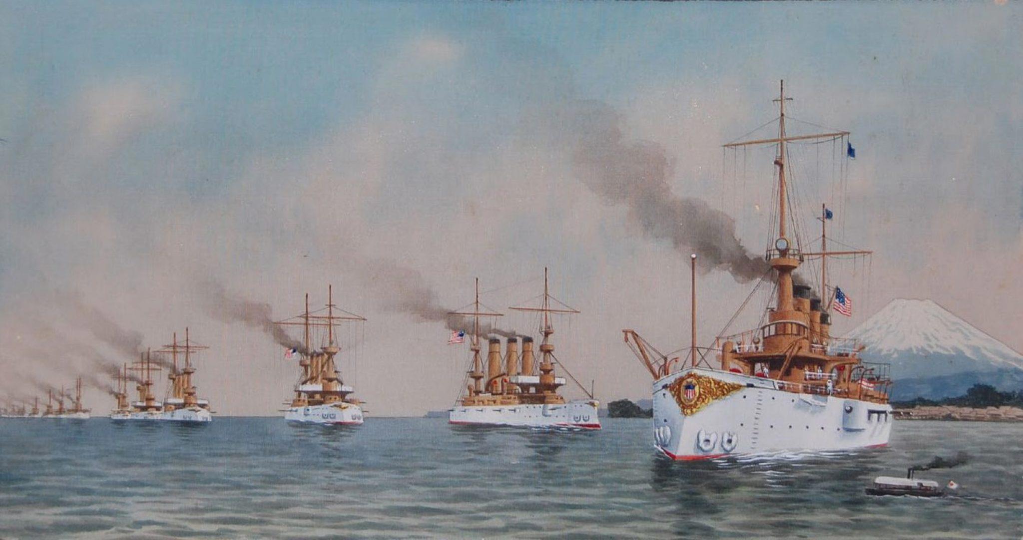 White fleet. Цусима (нагасаки). Броненосец коннектикут сша 1906. Броненосцы цусимского сражения. Quirigua ship.