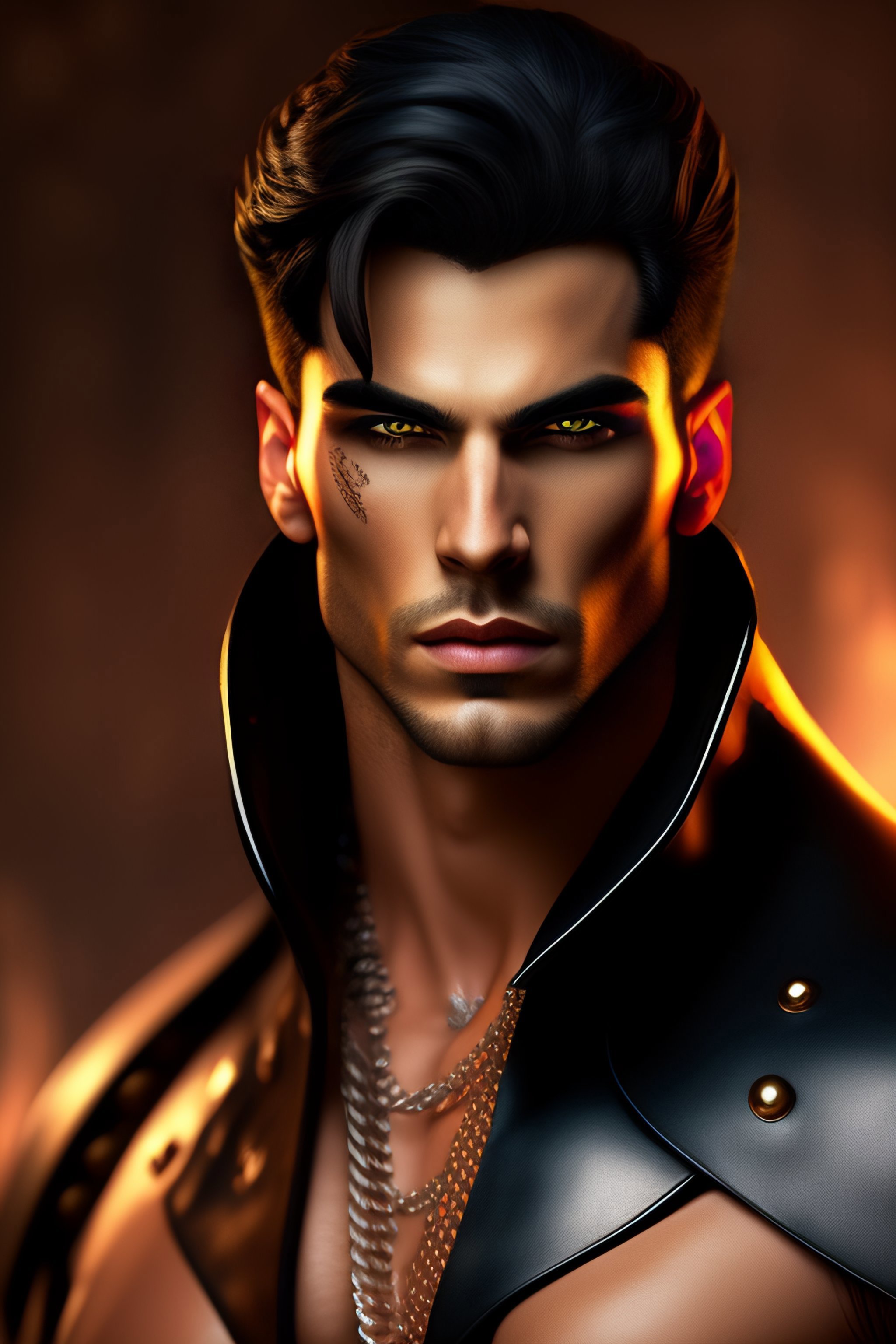 Handsome male vampire