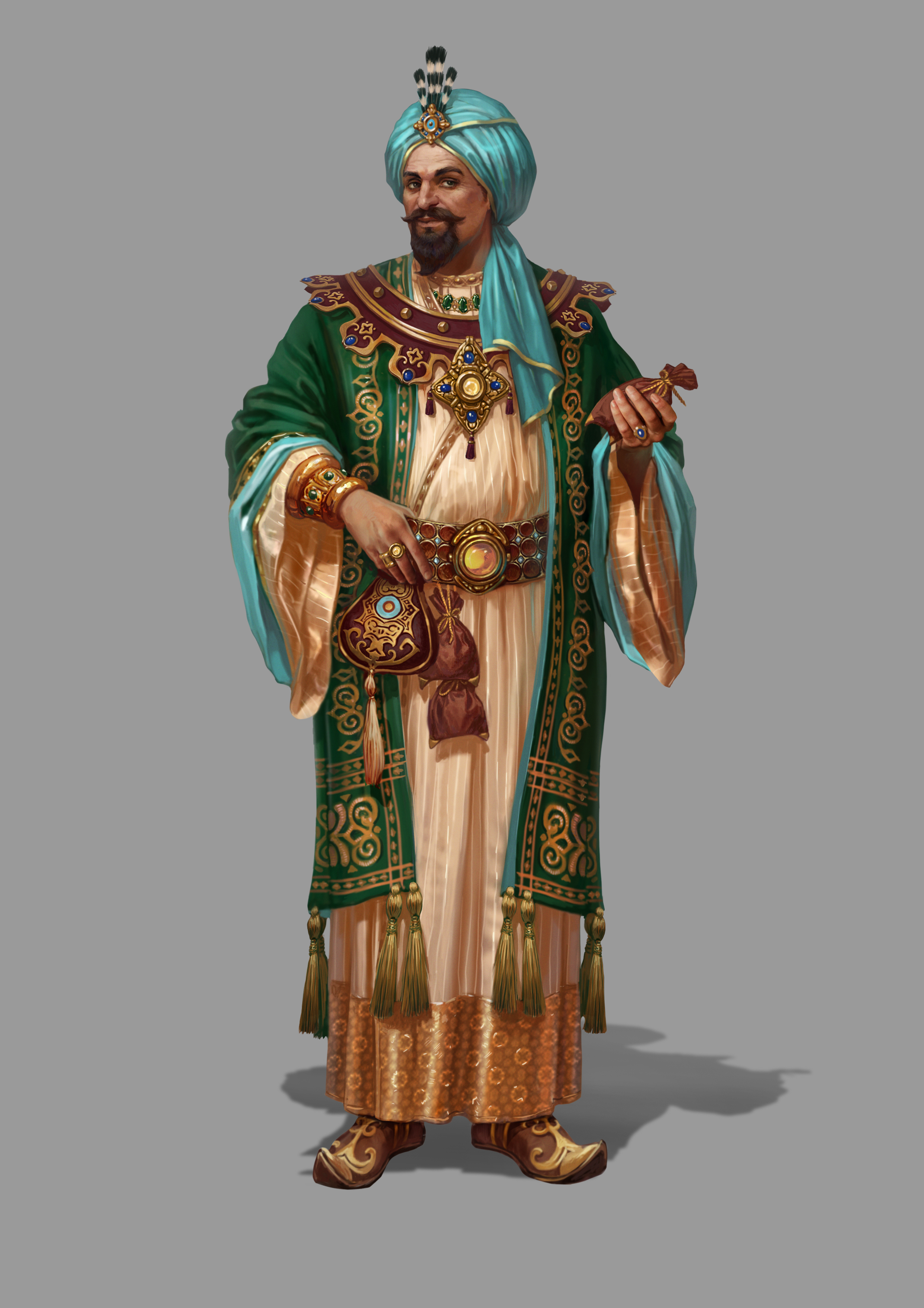 Восточный правитель 4. Одежда Султана. ДНД арабский купец.