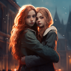 Сестры в детстве