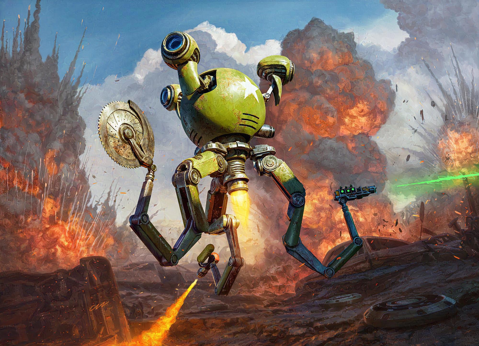 «Мистер Храбрец» — боевая модель робота «Мистер Помощник», которая поступила на вооружение армии США незадолго до начала ядерной войны. Храбрец оснащён плазменным ружьём и огнемётом и является вторым по мощности среди боевых роботов, уступая в вооружении лишь охранному роботу. Под корпусом имеется двигатель на ядерном топливе и манипуляторы с оружием. Передвижение осуществляется по воздуху за счёт реактивного двигателя.