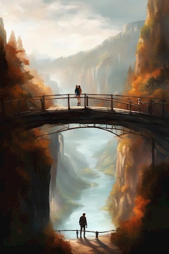 Обложка произведения На мосту стоял человек