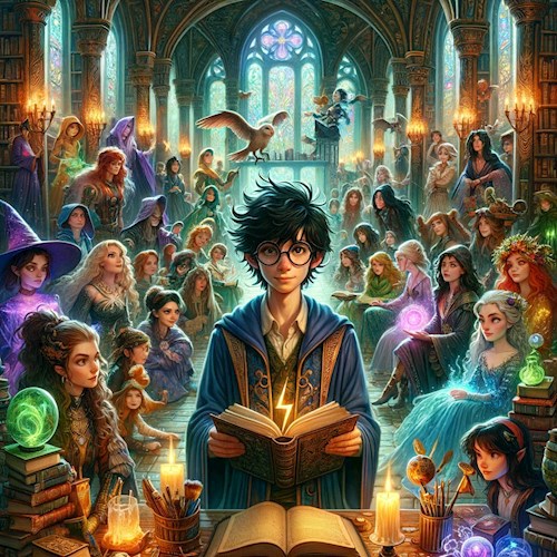 Обложка произведения Гарри потер и книга 10000 героинь