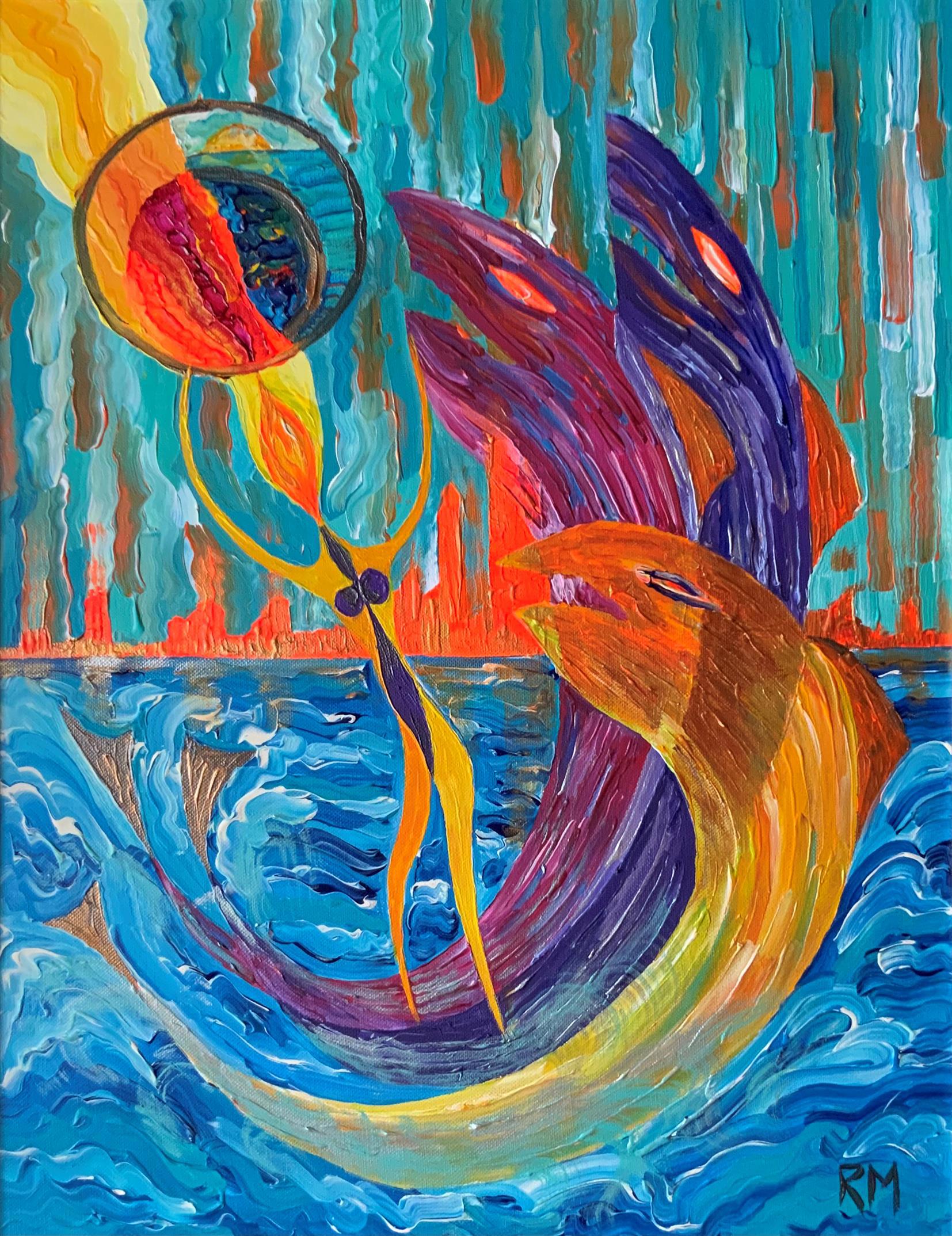 Начало. 2024. Холст, акрил, 90х70