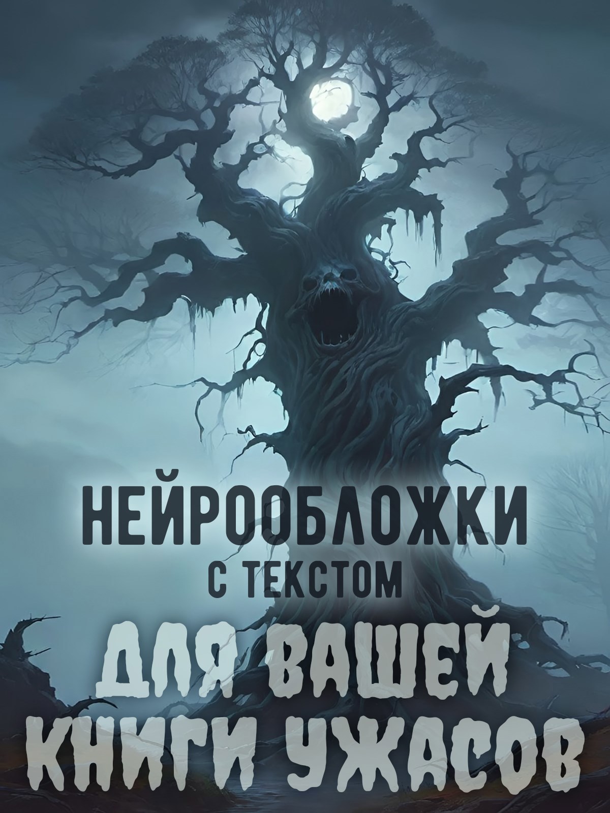 Обложка произведения Нейрообложки для Ваших книг (хоррор, ужасы)