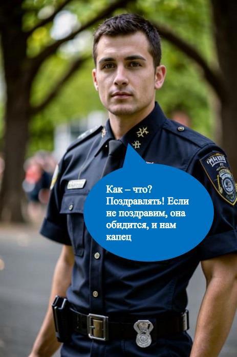 Как - что? Поздравлять! Если не поздравим, она обидится, и нам капец