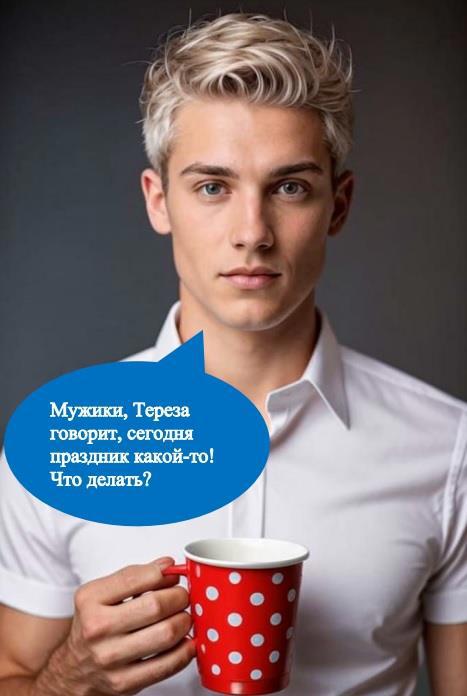 Мужики, Тереза говорит, сегодня праздник какой-то! Что делать?