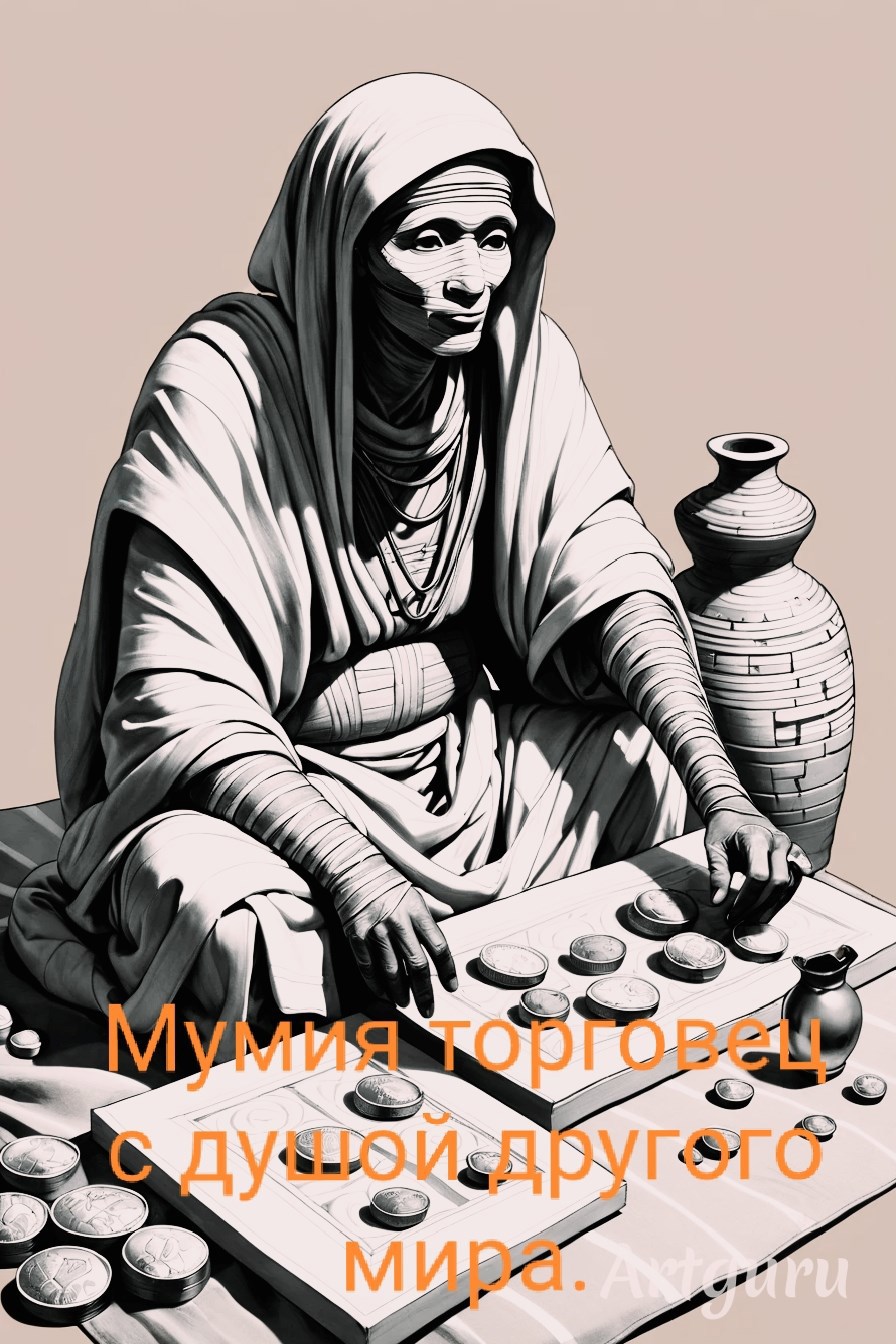 Обложка произведения Мумия торговец с душой другого мира.