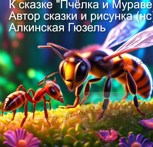 Обложка произведения Пчёлка и Муравей