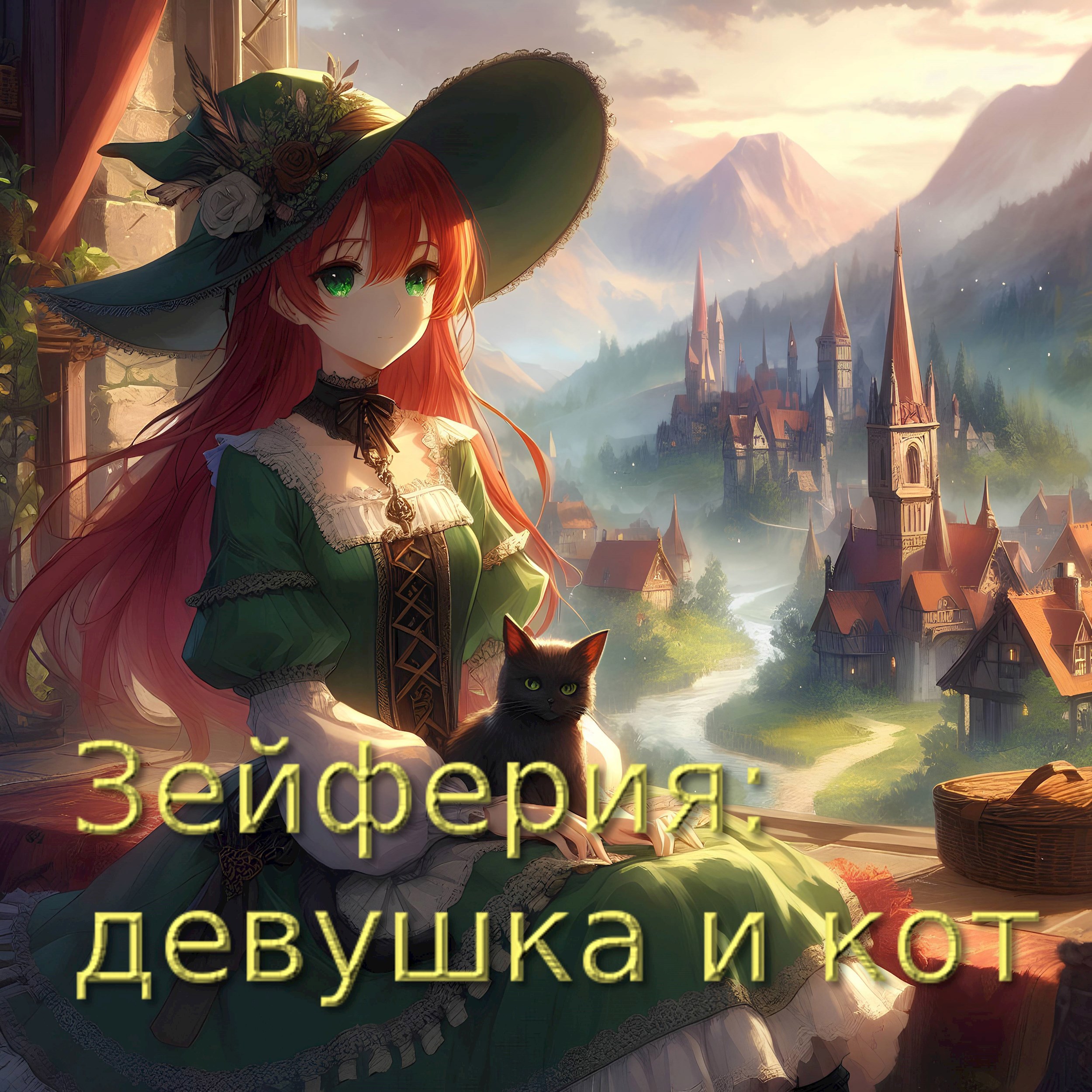 Обложка произведения Зейферия: девушка и кот