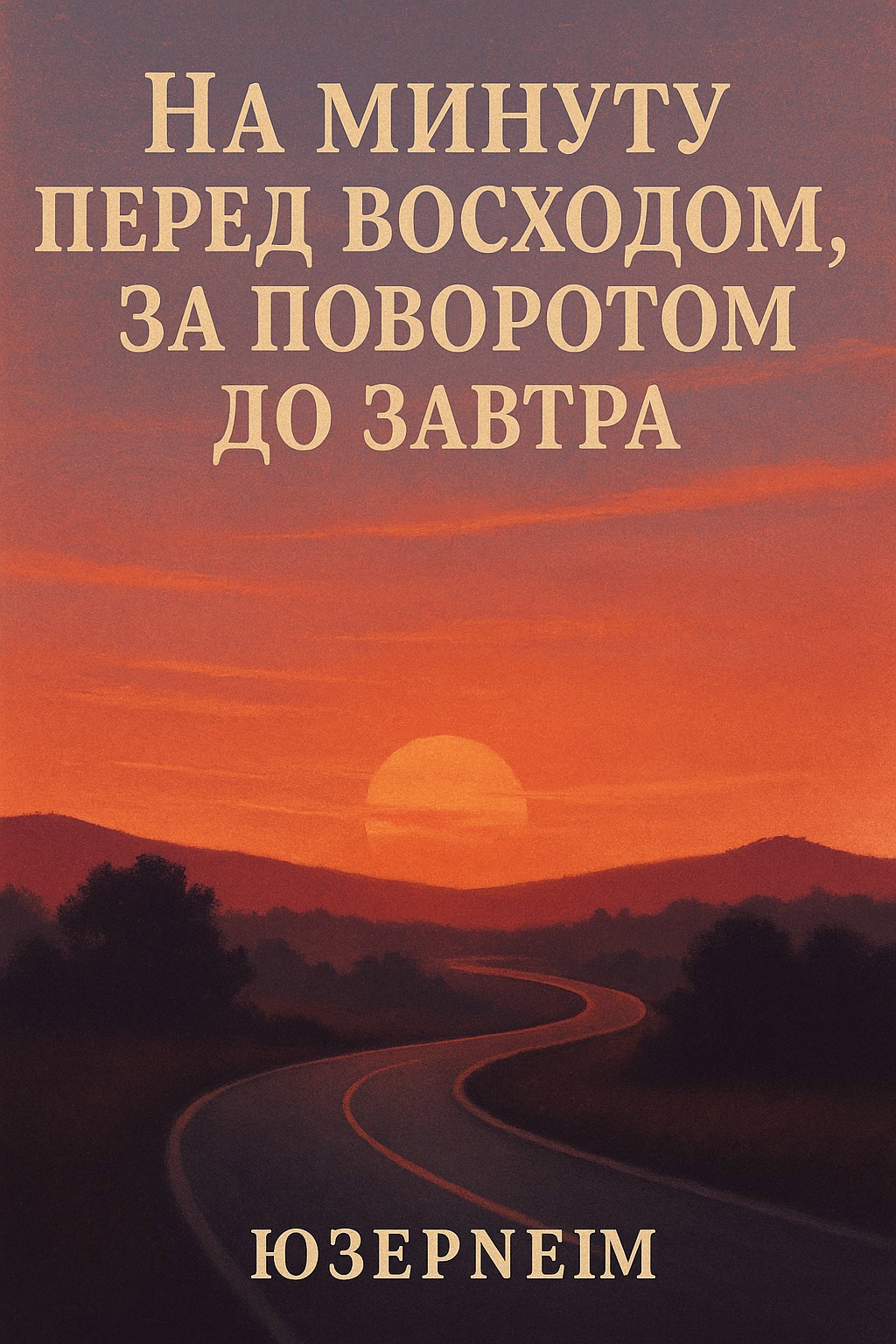 Обложка произведения На минуту перед восходом, за поворотом до завтра.