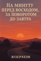 Обложка произведения На минуту перед восходом, за поворотом до завтра.