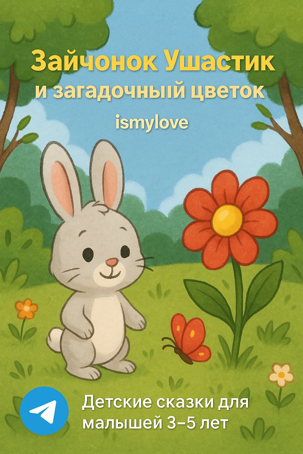 Обложка произведения Зайчонок Ушастик и загадочный цветок