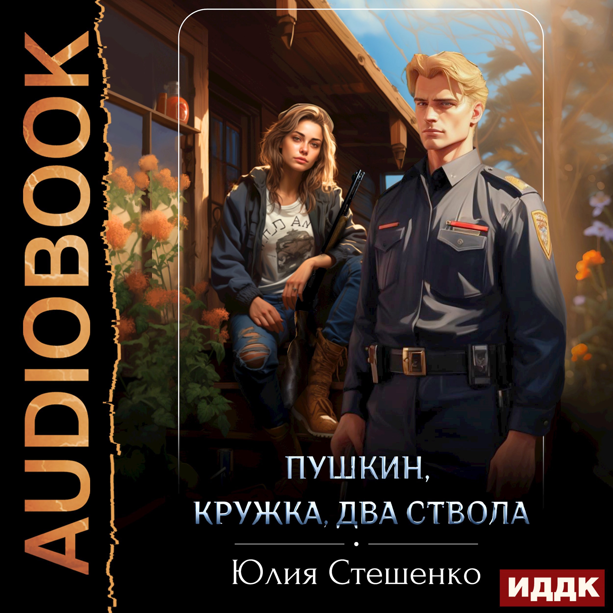Обложка произведения Пушкин, кружка, два ствола