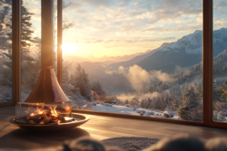 Уютная гостиная с...