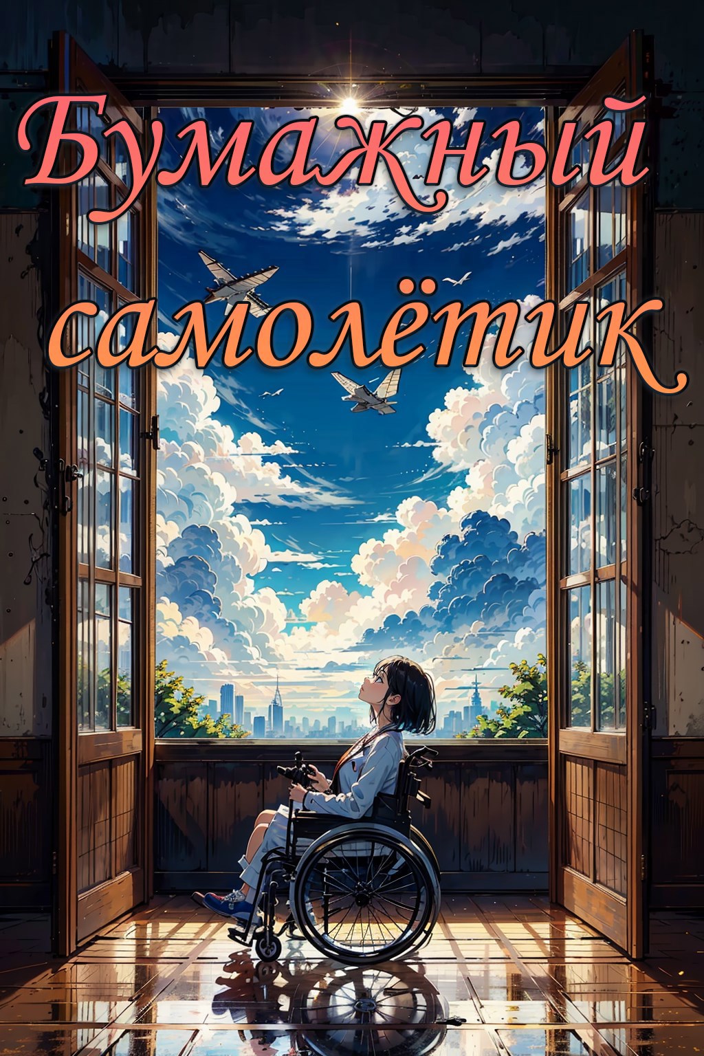 Обложка произведения Бумажный самолётик