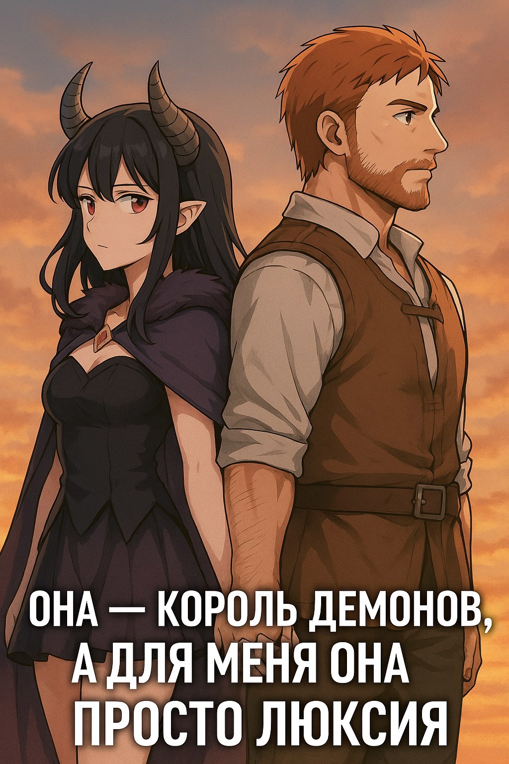 Обложка произведения Она-Король демонов,но для меня она просто-Люси.