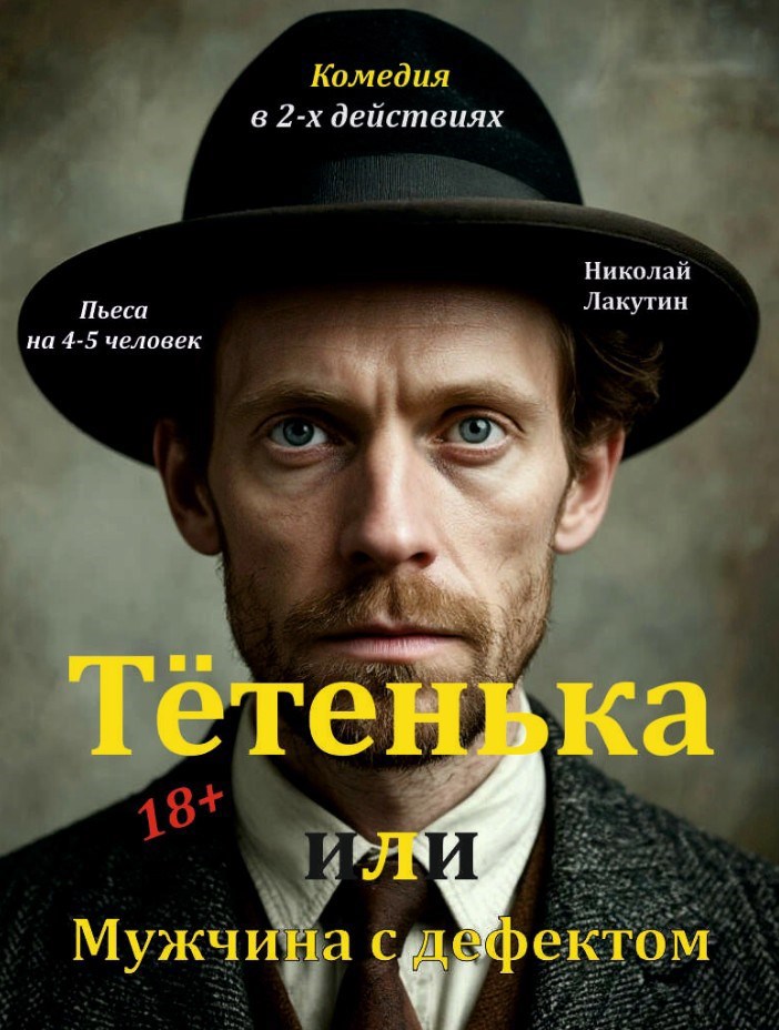 Обложка произведения Тётенька или Мужчина с дефектом. Пьеса на 4 - 5 человек