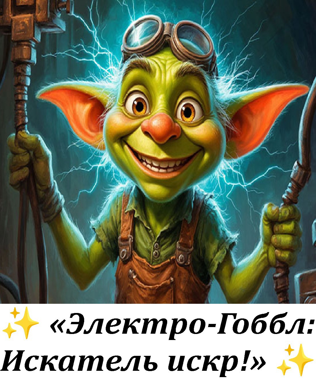 Обложка произведения ✨ «Электро-Гоббл: Искатель искр!» ✨