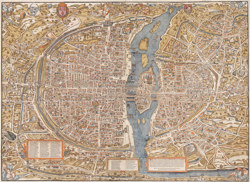 Париж. Карта 1550 года...