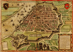 Антверпен. Карта 1572...