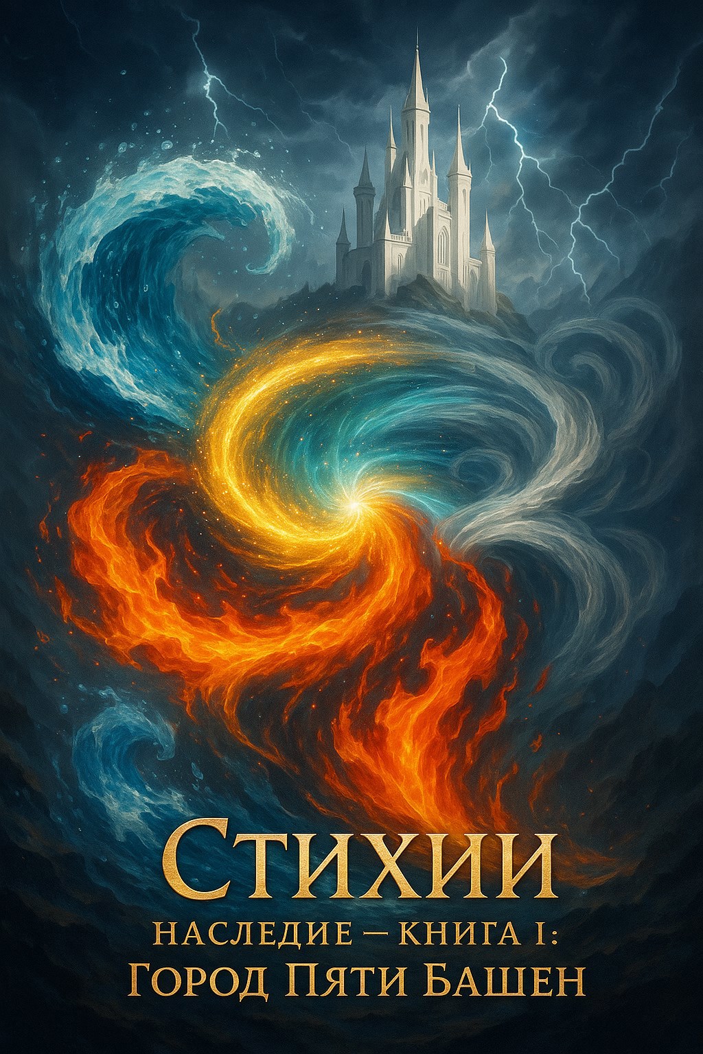 Обложка произведения Стихии. Наследие — Книга I: Город Пяти Башен