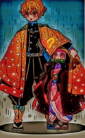Обложка произведения Тихий свет в сердце (Незуко Камадо × Зеницу Агацума)