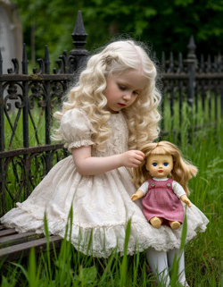 Боковым зрением он...