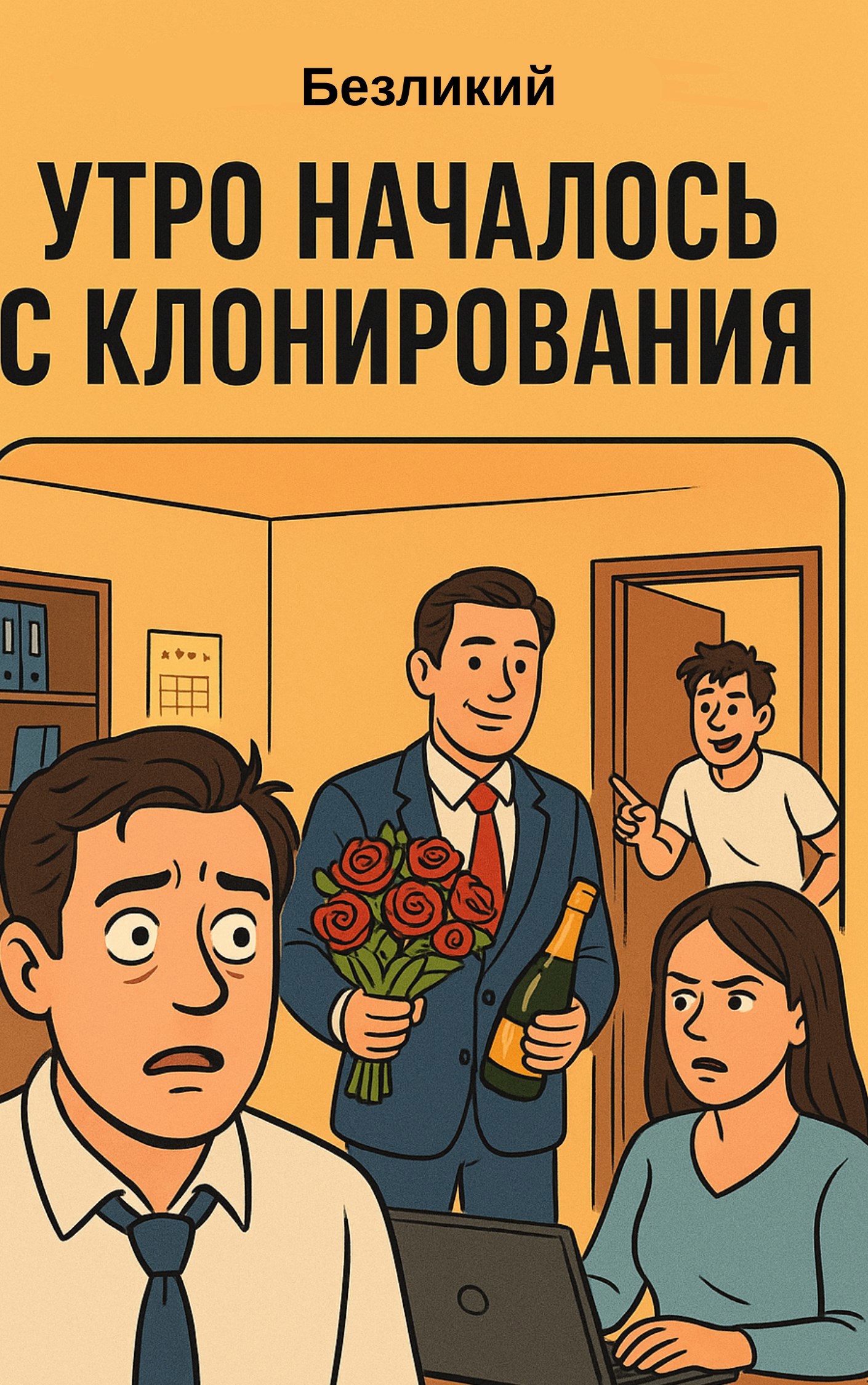 Обложка произведения Утро началось с клонирования