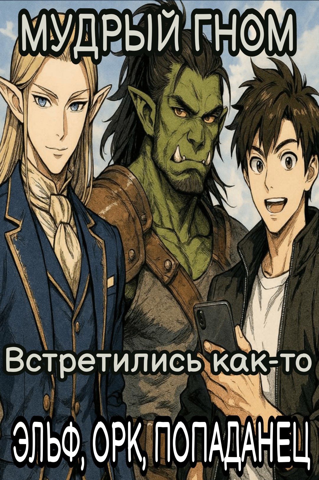 Обложка произведения Встретились как-то эльф, орк и попаданец