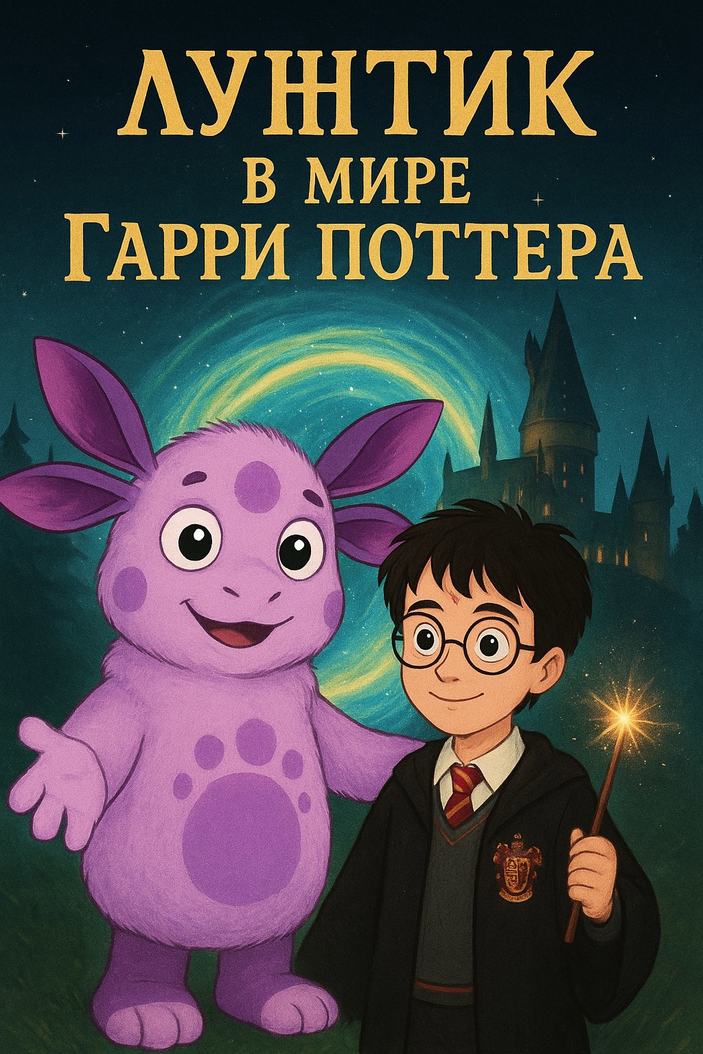 Обложка произведения Лунтик в мире Гарри Поттер и философский камень