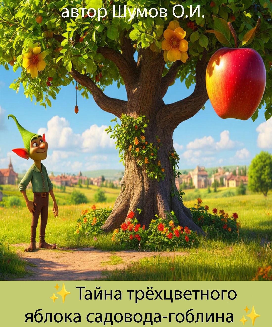 Обложка произведения Тайна трёхцветного яблока садовода-гоблина
