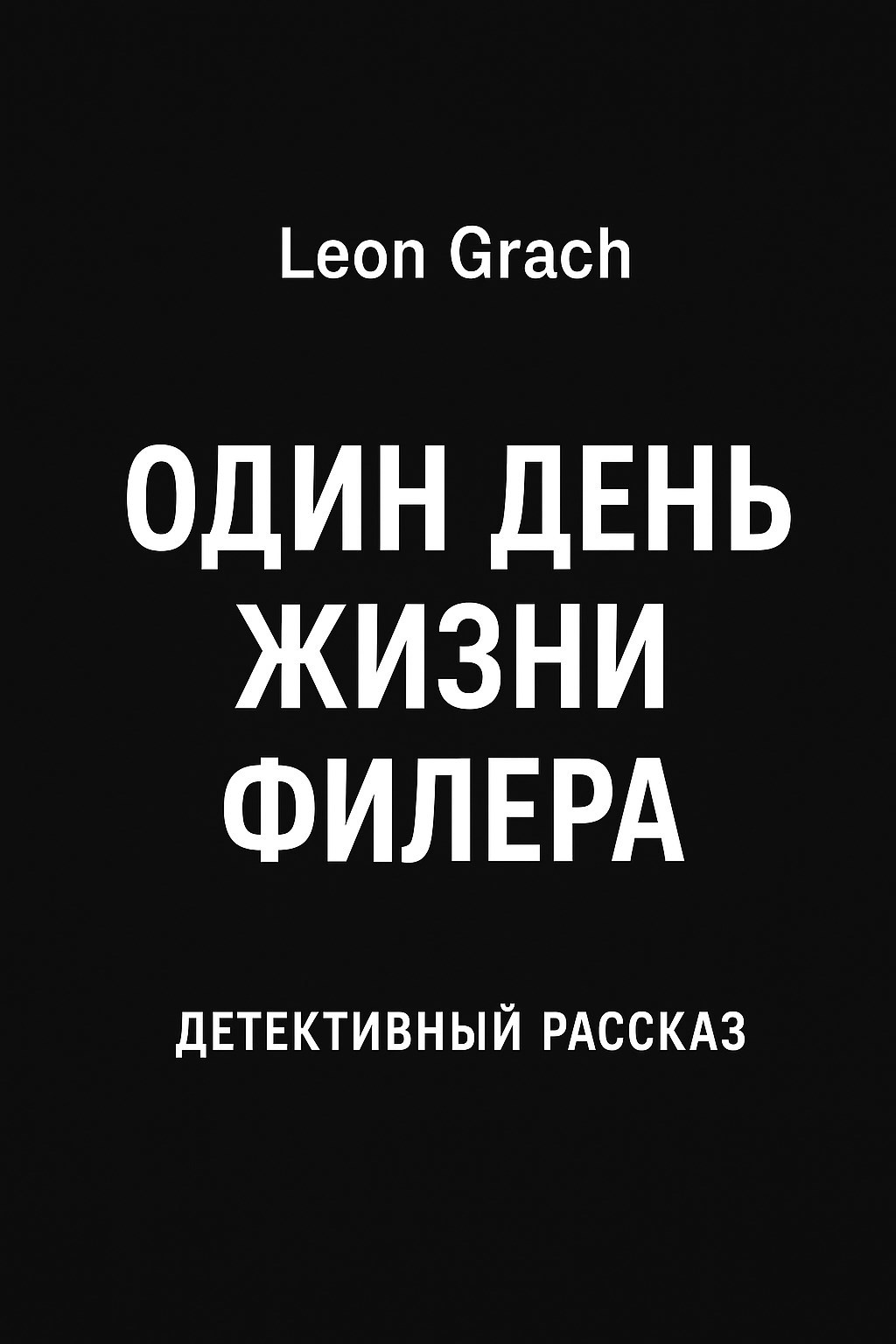 Обложка произведения Один день жизни филера