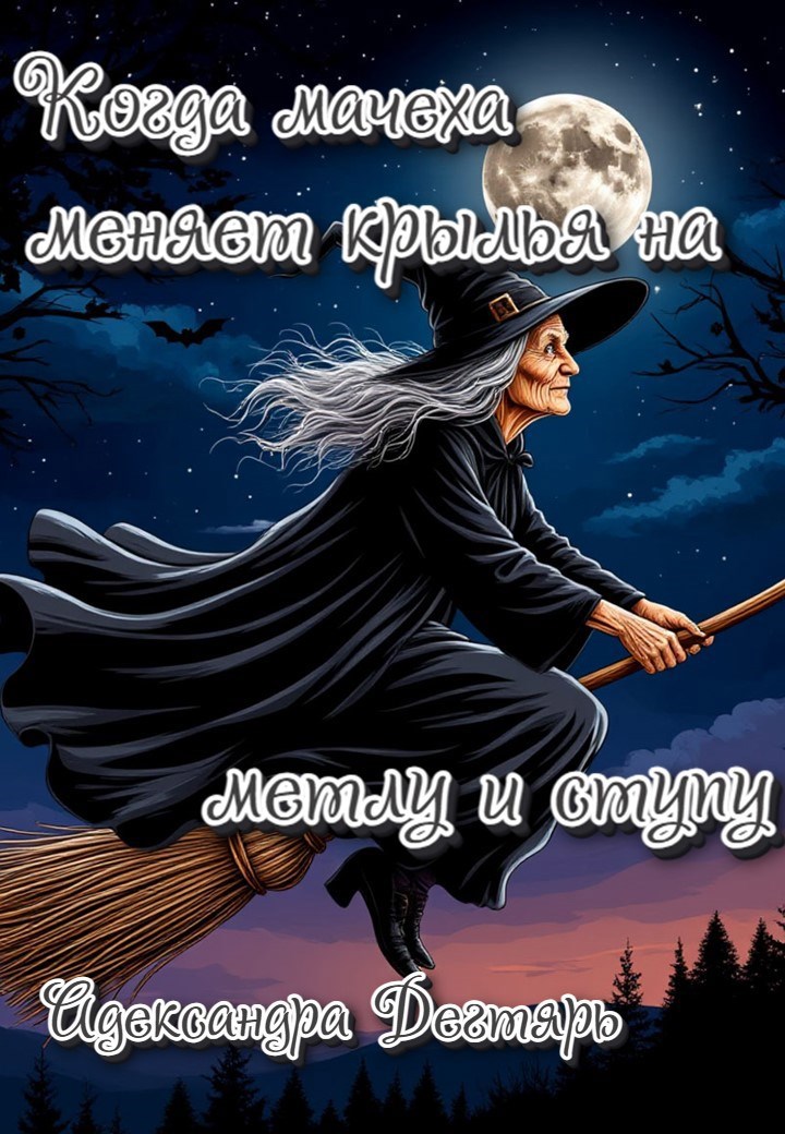 Обложка произведения Когда мачеха меняет крылья на метлу и ступу
