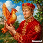 Обложка произведения Иван Царевич и серый самокат. Сказ о том, как Иван Царевич спас родное государство, победив Кощея, выручив Жар-птицу и невесту Ярославу