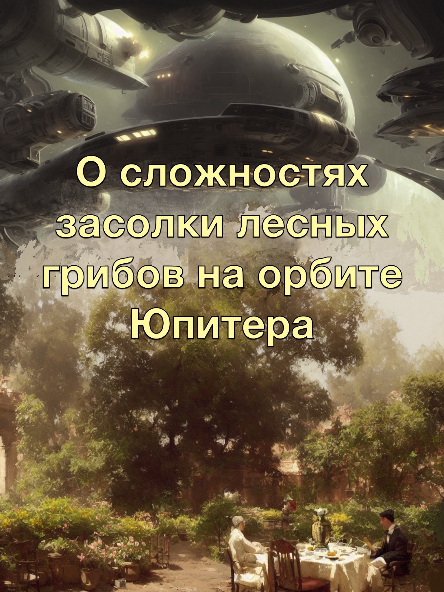 Обложка произведения Удравший с апокалипсиса. О сложности засолки лесных грибов на орбите Юпитера