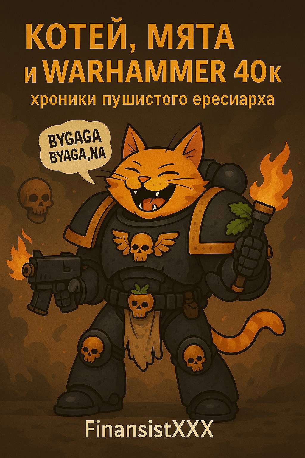 Обложка произведения «Котэй, мята и Warhammer 40k: хроники пушистого ересиарха»